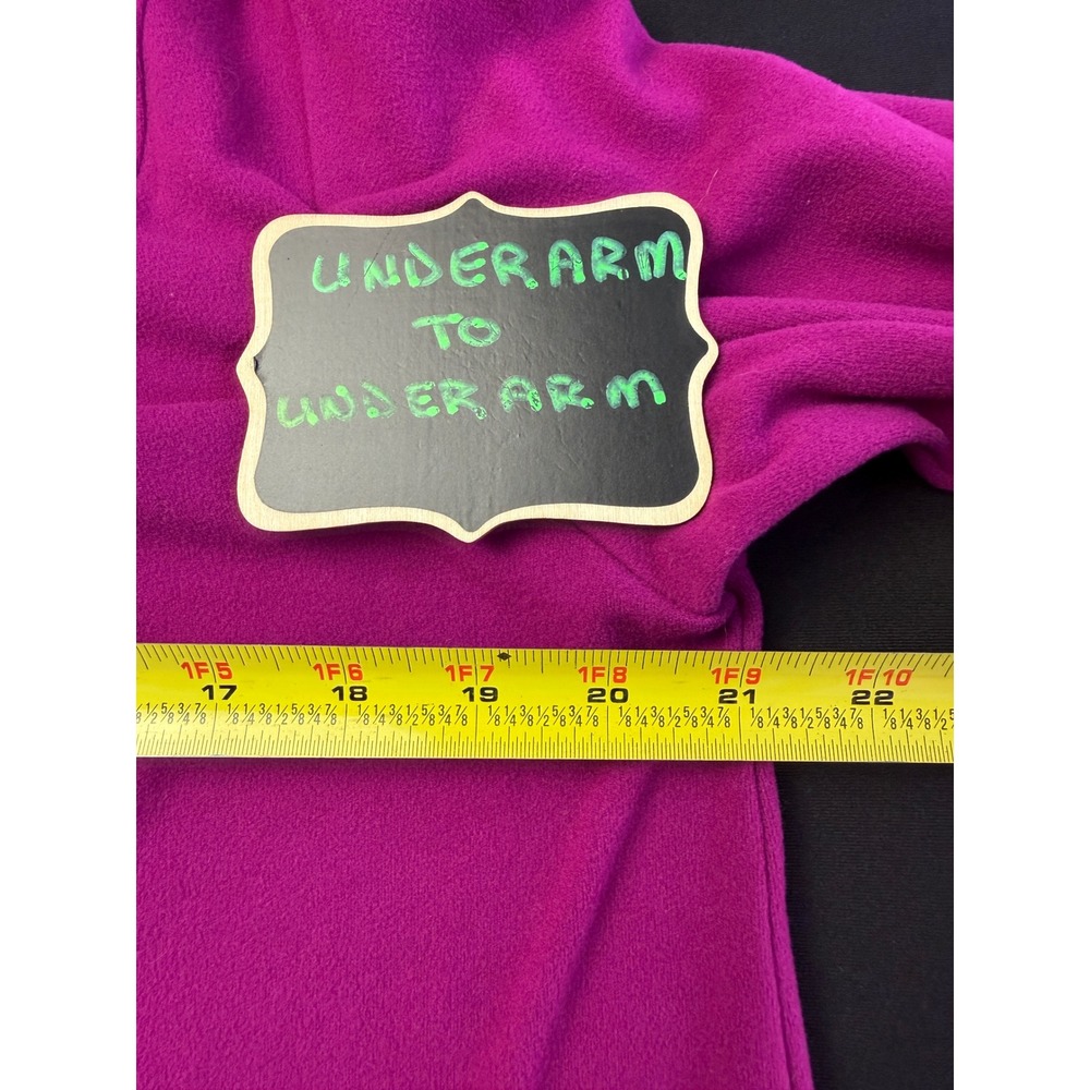 J Jill Cowl Neck Fleece Tunic Medium Magenta Pink Long Sleeve Soft Cozy Pullover - Picture 10 of 13